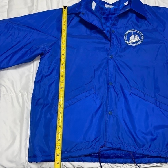 Vintage Snap Button Sports Jacket XL Blue Work Jacket 70’s 80’s 90’s - Picture 6 of 9